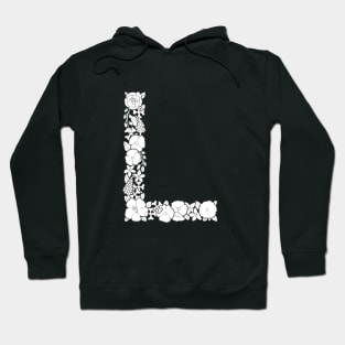 Floral Letter L Hoodie